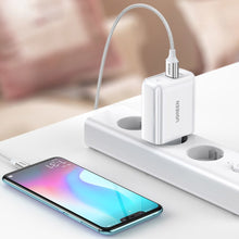 Заредете изображение във визуализатора на галерията – Ugreen Fast USB Type C / USB Wall Charger 36 W Quick Charge 4.0 Power Delivery white (60468 CD170) - TopMag
