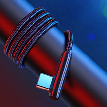 Заредете изображение във визуализатора на галерията – Ugreen angle cable with side USB plug - USB Type C 5 A Quick Charge 3.0 SCP FCP 0.5 m black (70282 US313) - TopMag
