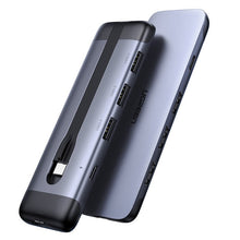 Заредете изображение във визуализатора на галерията – Ugreen 5in1 multi-functional HUB USB Type C - HDMI / 3x USB 3.2 Gen 1 (5 Gbps) / USB Type C Power Delivery 100 W 20 V 5 A gray (70408 CM285) - TopMag
