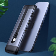 Заредете изображение във визуализатора на галерията – Ugreen 5in1 multi-functional HUB USB Type C - HDMI / 3x USB 3.2 Gen 1 (5 Gbps) / USB Type C Power Delivery 100 W 20 V 5 A gray (70408 CM285) - TopMag
