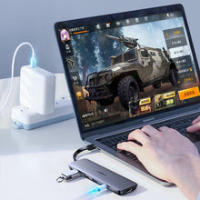 Заредете изображение във визуализатора на галерията – Ugreen 5in1 multi-functional HUB USB Type C - HDMI / 3x USB 3.2 Gen 1 (5 Gbps) / USB Type C Power Delivery 100 W 20 V 5 A gray (70408 CM285) - TopMag
