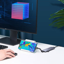 Заредете изображение във визуализатора на галерията – Ugreen 5in1 multi-functional HUB USB Type C - HDMI / 3x USB 3.2 Gen 1 (5 Gbps) / USB Type C Power Delivery 100 W 20 V 5 A gray (70408 CM285) - TopMag
