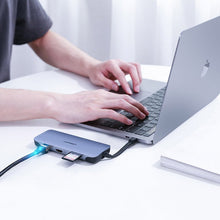Заредете изображение във визуализатора на галерията – Ugreen 9in1 multi-functional HUB USB Type C - HDMI / 3x USB 3.2 Gen 1 / SD micro SD / VGA / RJ45 card reader / USB Type C Power Delivery 100 W 20 V 5 A gray (70409 CM286) - TopMag

