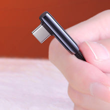Заредете изображение във визуализатора на галерията – Ugreen angle cable with side USB plug - USB Type C 5 A Quick Charge 3.0 AFC FCP 0.5 m black (70431 US313)
