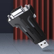 Заредете изображение във визуализатора на галерията – Ugreen adapter converter DB9 RS-232 - USB black (80111 CM326) - TopMag
