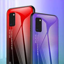 Заредете изображение във визуализатора на галерията – Gradient Glass case Cover with Samsung Galaxy A41 tempered glass backing blue-purple - TopMag
