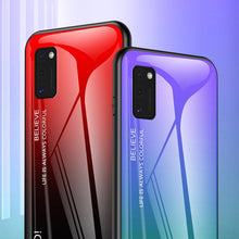 Заредете изображение във визуализатора на галерията – Gradient Glass Durable Cover with Tempered Glass Back Samsung Galaxy A41 black-red - TopMag
