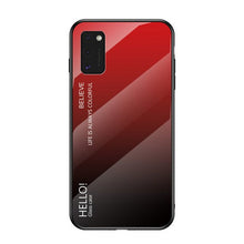 Заредете изображение във визуализатора на галерията – Gradient Glass Durable Cover with Tempered Glass Back Samsung Galaxy A41 black-red - TopMag
