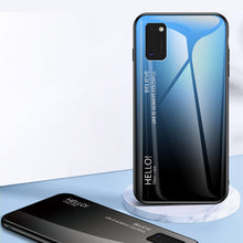 Заредете изображение във визуализатора на галерията – Gradient Glass Durable Cover with Tempered Glass Back Samsung Galaxy A41 black-red - TopMag
