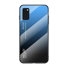 Заредете изображение във визуализатора на галерията – Gradient Glass Durable Cover with Tempered Glass Back Samsung Galaxy A41 black-blue - TopMag
