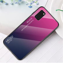 Заредете изображение във визуализатора на галерията – Gradient Glass Durable Cover with Tempered Glass Back Samsung Galaxy A41 black-blue - TopMag
