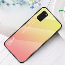 Заредете изображение във визуализатора на галерията – Gradient Glass Durable Cover with Tempered Glass Back Samsung Galaxy A41 black-blue - TopMag
