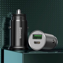 Заредете изображение във визуализатора на галерията – Baseus PPS Smart USB / USB Type C 30 W Quick Charge 4.0 QC4 + Power Delivery 3.0 VOOC SCP AFC MTKPE black (CCYS-C01) - TopMag
