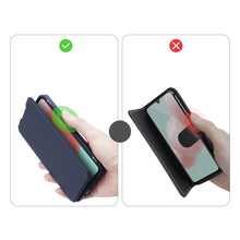 Заредете изображение във визуализатора на галерията – DUX DUCIS Skin X Bookcase type case for Samsung Galaxy A41 blue - TopMag
