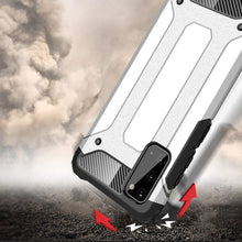 Заредете изображение във визуализатора на галерията – Hybrid Armor Case Tough Rugged Cover for Samsung Galaxy A41 silver - TopMag
