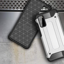 Заредете изображение във визуализатора на галерията – Hybrid Armor Case Tough Rugged Cover for Samsung Galaxy A41 silver - TopMag

