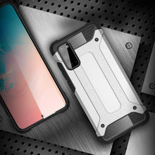 Заредете изображение във визуализатора на галерията – Hybrid Armor Case Tough Rugged Cover for Samsung Galaxy A41 silver - TopMag
