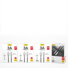 Заредете изображение във визуализатора на галерията – Dudao cable USB - micro USB cable 1 m 3 A with LED gray (L7xM Micro) - TopMag
