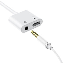 Заредете изображение във визуализатора на галерията – Dudao adapter plug headphone splitter USB Type C - USB Type C / 3.5 mm mini jack white (L13T white) - TopMag
