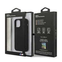 Заредете изображение във визуализатора на галерията – Etui BMW BMHCP12SMSILBK iPhone 12 mini 5,4" czarny/black hardcase Silicone M Collection
