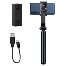 Заредете изображение във визуализатора на галерията – Baseus gimbal single-axis selfie stick telescopic extendable selfie stick tripod with bluetooth remote control black (SULH-01) - TopMag
