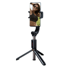 Заредете изображение във визуализатора на галерията – Baseus gimbal single-axis selfie stick telescopic extendable selfie stick tripod with bluetooth remote control black (SULH-01) - TopMag
