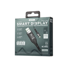 Заредете изображение във визуализатора на галерията – Remax Intelligent Digital Data USB - USB Type C Cable overcharge protection programmable timer 2,1 A 1,2 m black (RC-096a black) - TopMag
