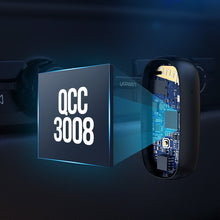 Заредете изображение във визуализатора на галерията – Ugreen Bluetooth 5.0 audio receiver AUX aptX, aptX LL mini headphone jack black (70304) - TopMag
