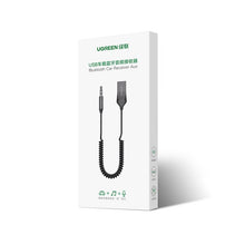 Заредете изображение във визуализатора на галерията – Ugreen Bluetooth 5.0 audio receiver cable USB AUX audio jack adapter black (70601 CM309) - TopMag
