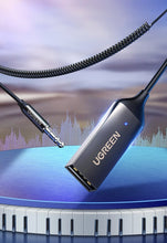 Заредете изображение във визуализатора на галерията – Ugreen Bluetooth 5.0 audio receiver cable USB AUX audio jack adapter black (70601 CM309) - TopMag
