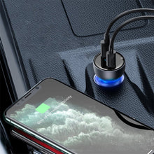 Заредете изображение във визуализатора на галерията – Baseus car charger USB / USB Type C 65 W 5 A SCP Quick Charge 4.0+ Power Delivery 3.0 LCD display gray (CCKX-C0G) - TopMag

