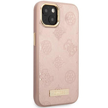 Заредете изображение във визуализатора на галерията – Guess GUHMP14SSAPSTP iPhone 14 6.1" pink/pink hardcase Peony Logo Plate MagSafe
