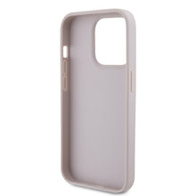 Заредете изображение във визуализатора на галерията – Original Case GUESS hardcase Leather 4G Triangle Strass GUHCP15LP4TDPP for Iphone 15 Pro Pink
