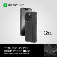 Заредете изображение във визуализатора на галерията – Amazing Thing Titan Pro Holder Case IP156.7PTHBK for Iphone 15 Pro Max black with stand
