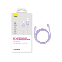 Заредете изображение във визуализатора на галерията – Baseus Explorer Series cable USB - Lightning 2.4A 1 m white (CATS010002)
