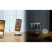 Заредете изображение във визуализатора на галерията – Choetech 2in1 Magnetic Holder Qi Wireless Charger for Magsafe 15W Gray (T575-F)
