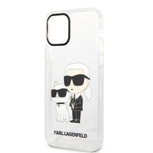 Заредете изображение във визуализатора на галерията – Karl Lagerfeld KLHCP12MHNKCTGT iPhone 12 /12 Pro 6.1" transparent hardcase Gliter Karl&amp;Choupette
