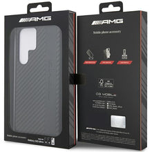 Заредете изображение във визуализатора на галерията – AMG AMHCS23LBLSCA S23 Ultra S918 black/black hardcase Carbon Stripe&amp;Embossed
