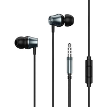 Заредете изображение във визуализатора на галерията – Remax Deep BASS Earphone 3,5 mm mini jack black (RM-202 tarnish) - TopMag

