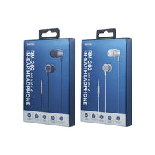 Заредете изображение във визуализатора на галерията – Remax Deep BASS Earphone 3,5 mm mini jack black (RM-202 tarnish) - TopMag
