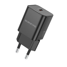 Заредете изображение във визуализатора на галерията – Borofone Wall charger BN13 Safety GaN - Type C - PD 30W black
