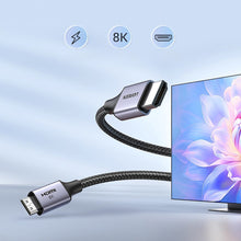 Заредете изображение във визуализатора на галерията – Mini HDMI cable - HDMI Ugreen HD163 8K 2m - gray
