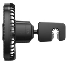 Заредете изображение във визуализатора на галерията – Baseus Vehicle mounted Backseat wireless Fan car headrest windmill black (CXZR-01) - TopMag
