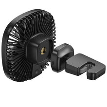 Заредете изображение във визуализатора на галерията – Baseus Vehicle mounted Backseat wireless Fan car headrest windmill black (CXZR-01) - TopMag
