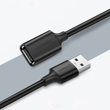 Заредете изображение във визуализатора на галерията – Ugreen extension cable USB (male) - USB (female) 2.0 480Mbps 3m black (US103)
