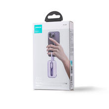 Заредете изображение във визуализатора на галерията – Joyroom power bank 10000mAh Colorful Series 22.5W with 2 built-in USB-C and Lightning cables purple (JR-L012)
