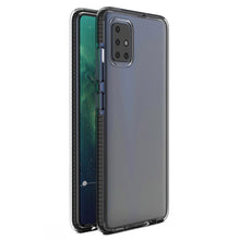 Заредете изображение във визуализатора на галерията – Spring Case clear TPU gel protective cover with colorful frame for Xiaomi Redmi 10X 4G / Xiaomi Redmi Note 9 black - TopMag
