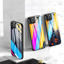 Заредете изображение във визуализатора на галерията – Color Glass Case Durable Cover with Tempered Glass Back and camera cover iPhone 11 Pro Max pattern 2 - TopMag

