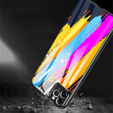 Заредете изображение във визуализатора на галерията – Color Glass Case Durable Cover with Tempered Glass Back and camera cover iPhone 11 Pro Max pattern 2 - TopMag
