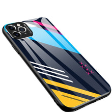 Заредете изображение във визуализатора на галерията – Color Glass Case Durable Cover with Tempered Glass Back and camera cover iPhone 11 Pro Max pattern 2 - TopMag

